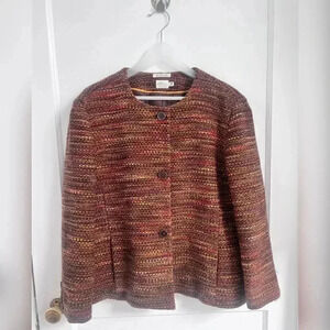 L.L. Bean Freeport Maine Wool Tweed Blazer Jacket